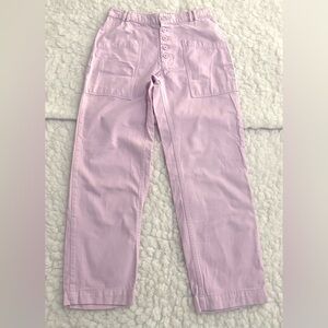 🎉Urban Outfitters Womens Sz 0 Pink/Lavender Button-Fly Cotton Jeans Boho-chic